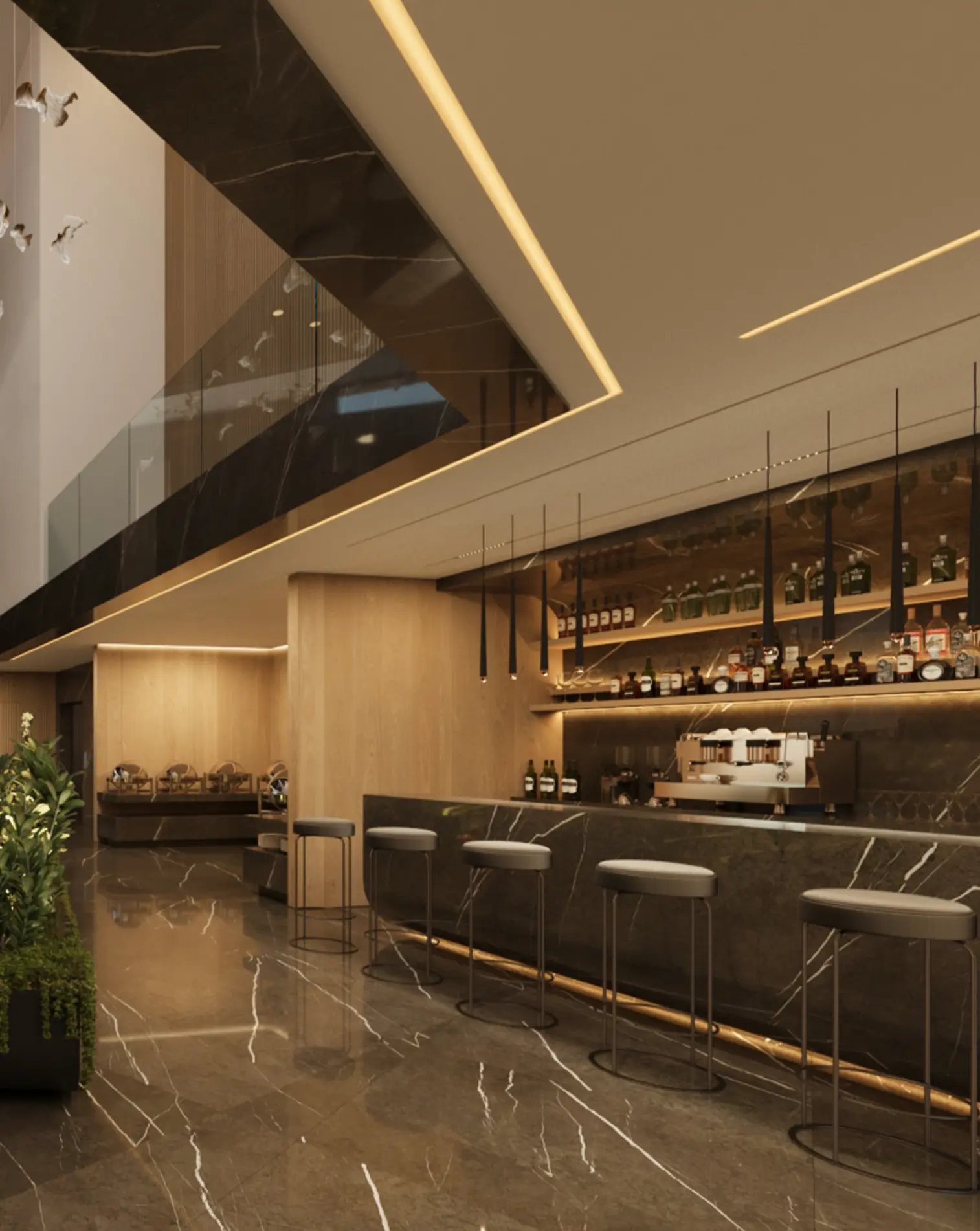 Bar and lounge at Serbellas Boutique Hotel